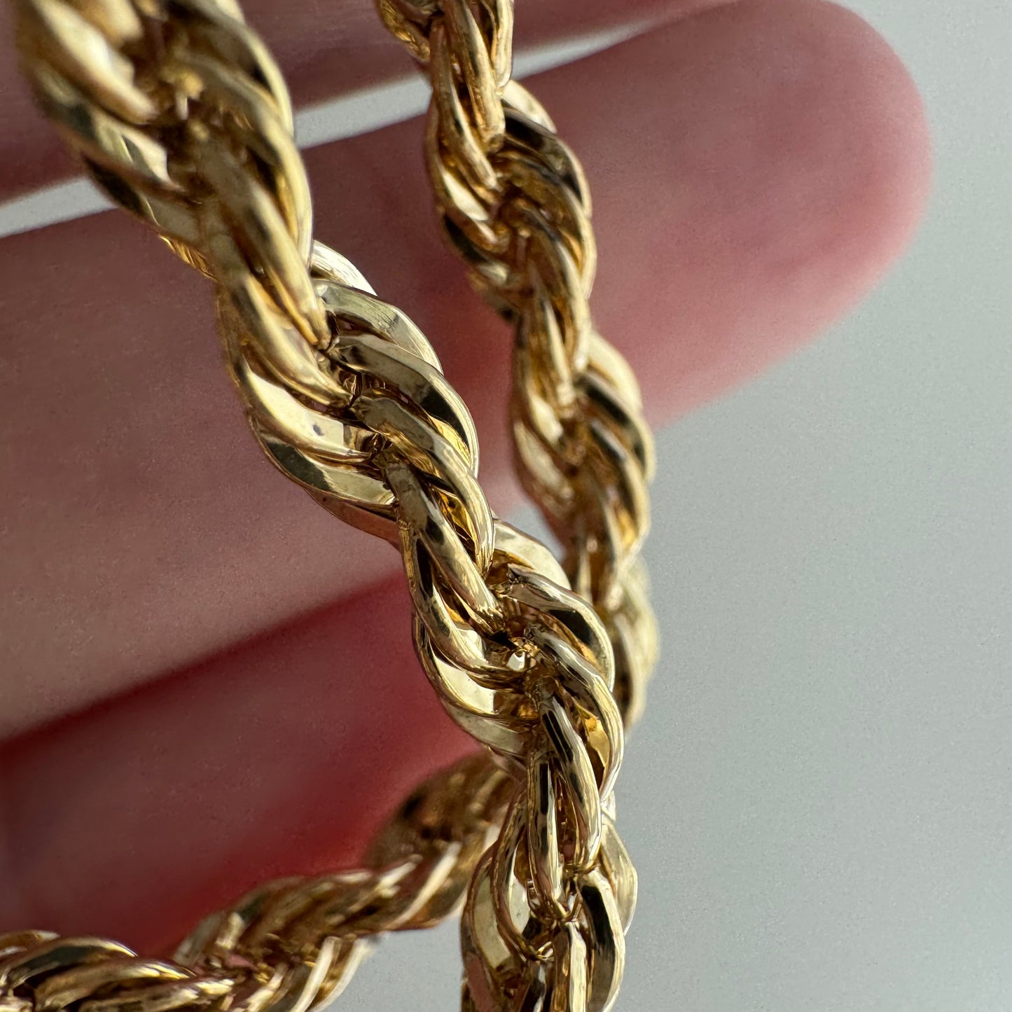 reimagined V I N T A G E // modern day watch chain / re-worked gold over sterling silver rope chain with dog clip clasp / 18.75", 21.9g