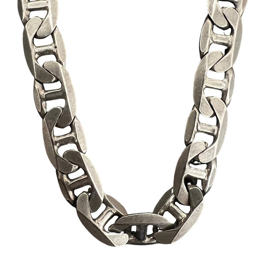 V I N T A G E // chunkiest anchor / sterling silver heavy anchor chain / 20", 73g