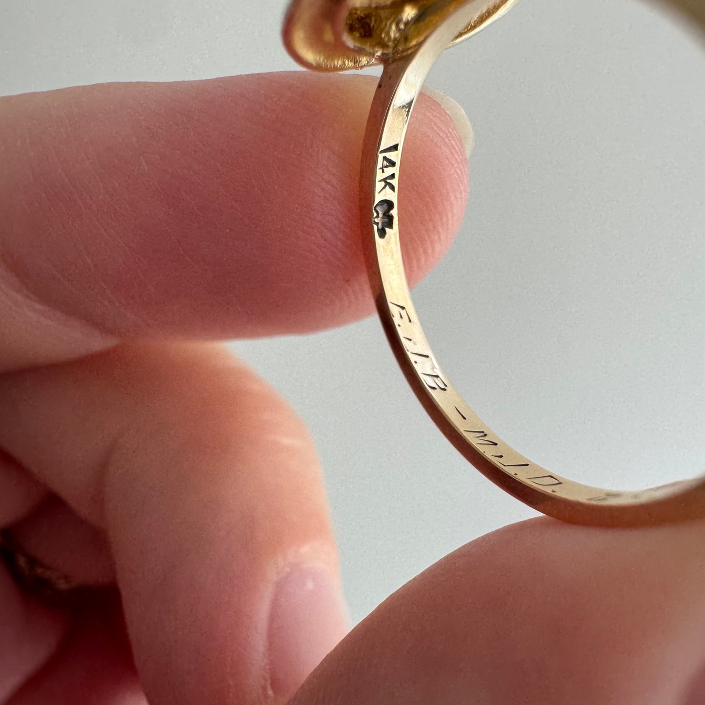 reimagined V I N T A G E // snake knot / 14k and diamond art nouveau serpent stick pin conversion ring / size 6.75