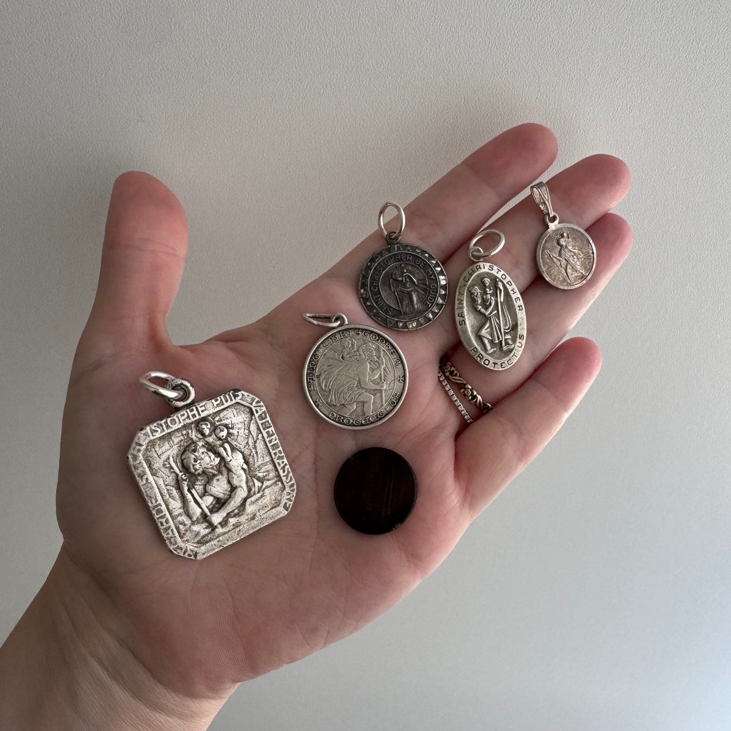 V I N T A G E // protected journey / sterling silver Saint Christopher / pendants