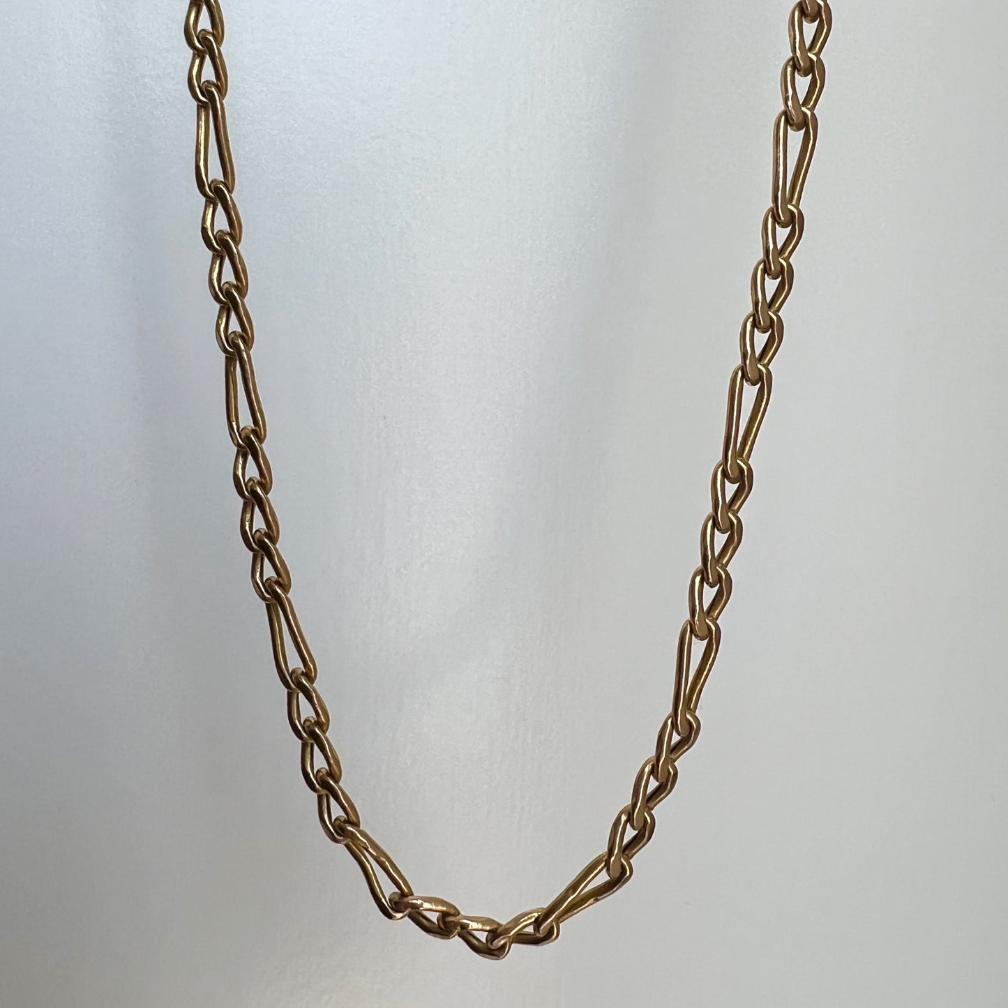 V I N T A G E // puffy figaro / solid 10k hollow link figaro chain / 21.5", 6.3g