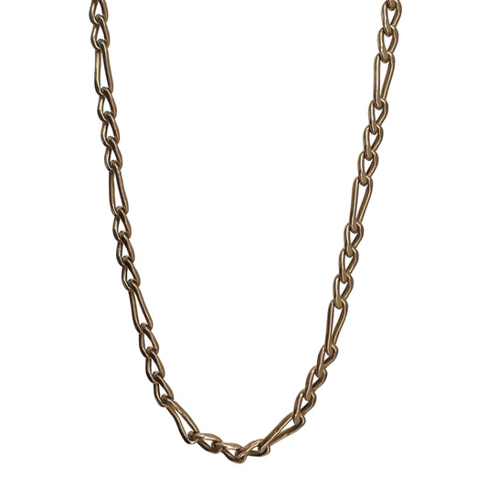 V I N T A G E // puffy figaro / solid 10k hollow link figaro chain / 21.5", 6.3g