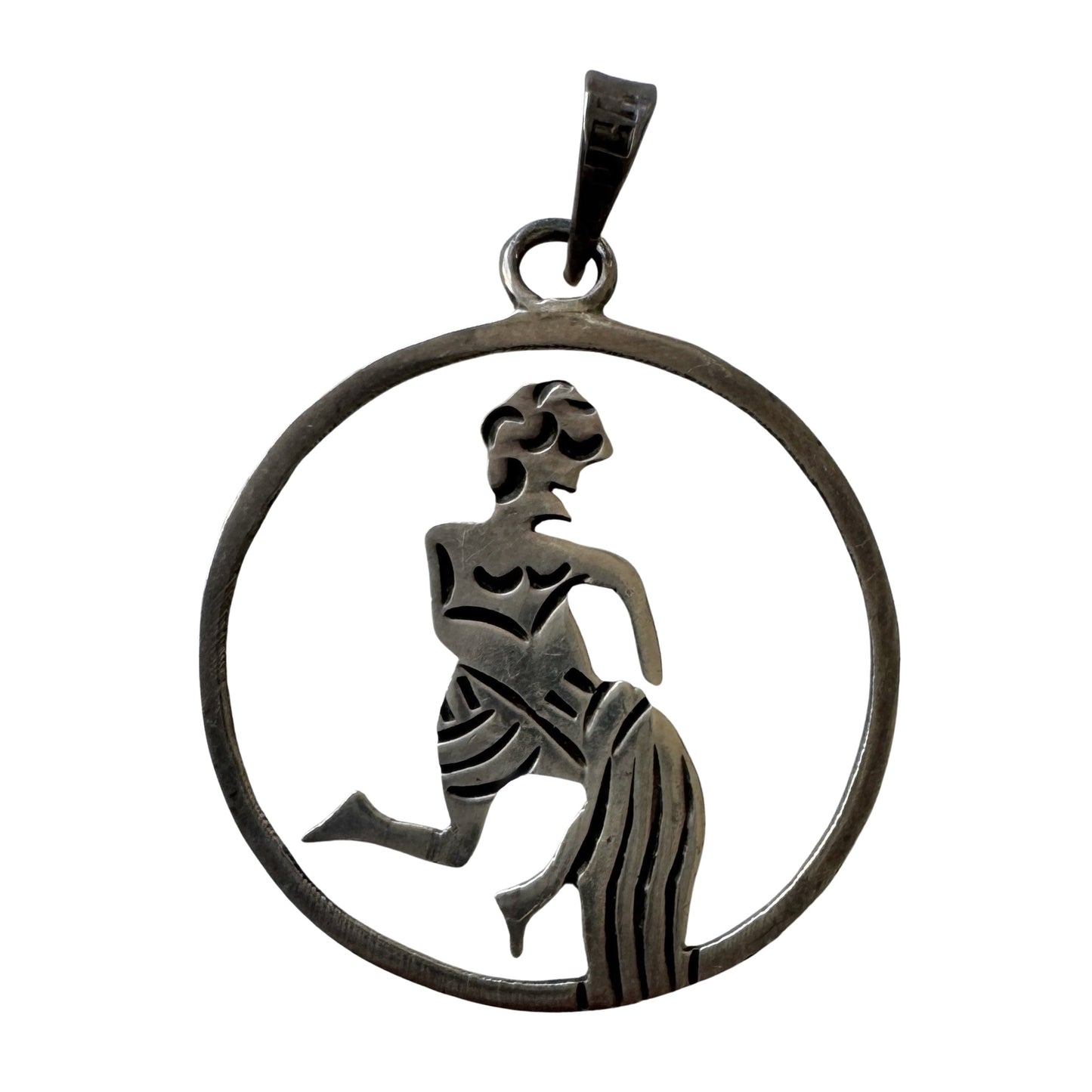 V I N T A G E // the water bearer / sterling silver aquarius zodiac from Mexico / a pendant