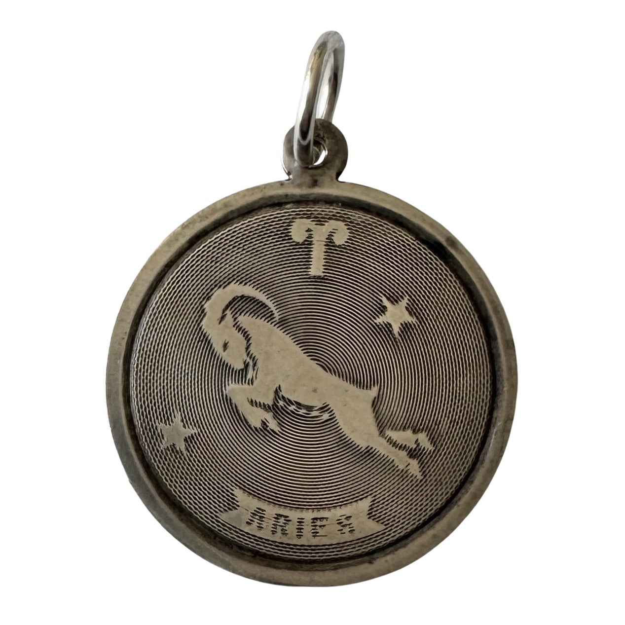 V I N T A G E // celestial ram / sterling silver Aries zodiac / a pendant