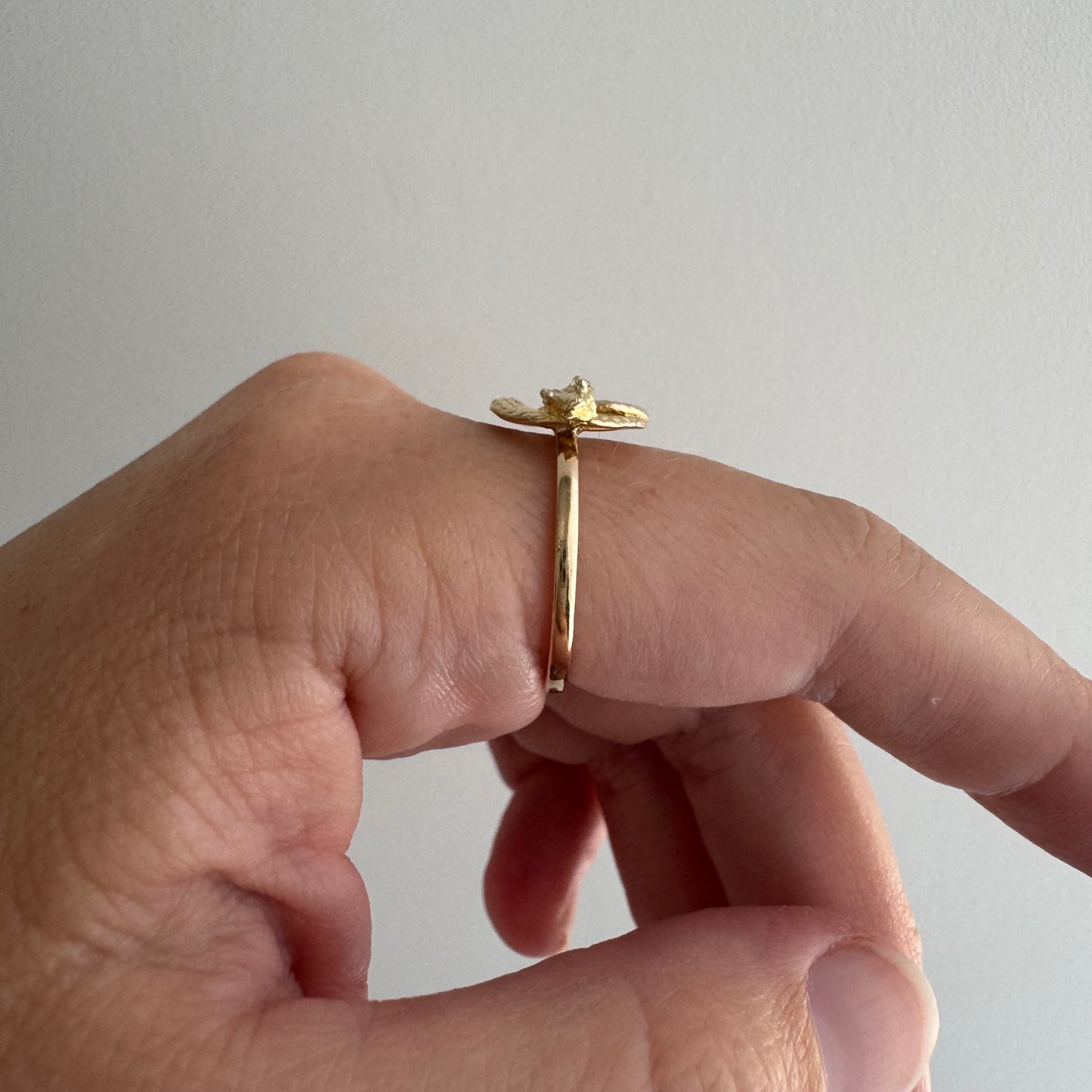 reimagined V I N T A G E // snake knot / 14k and diamond art nouveau serpent stick pin conversion ring / size 6.75