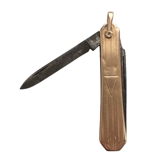 V I N T A G E // slice it up / solid 10k gold cased pen knife / a pendant