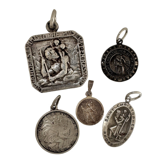 V I N T A G E // protected journey / sterling silver Saint Christopher / pendants