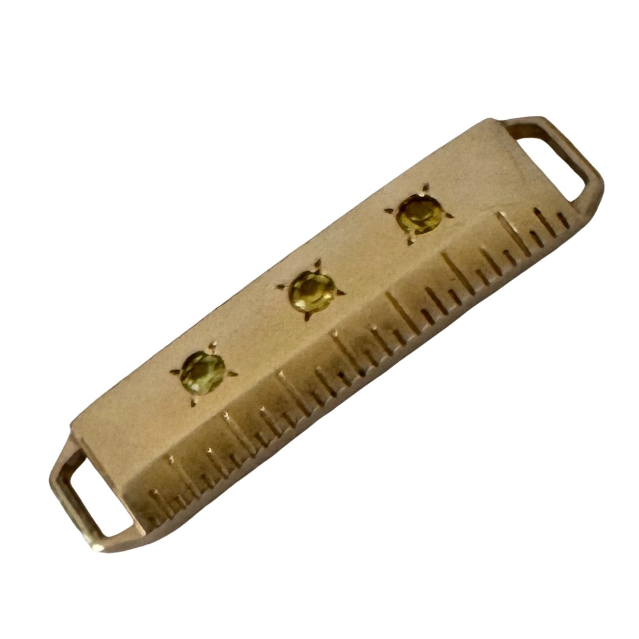 V I N T A G E // golden rule / 10k yellow gold and topaz ruler link / a bracelet station