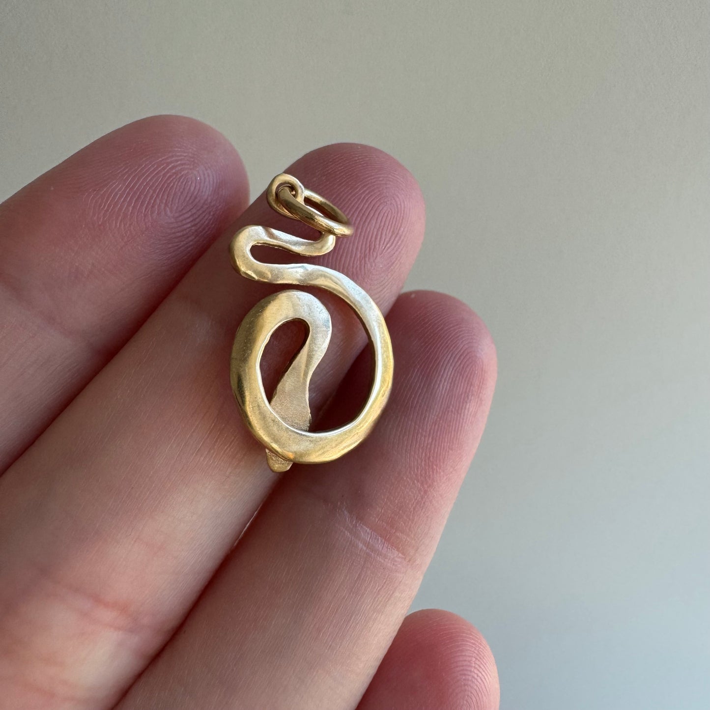 N E W // shedding the old / 14k yellow gold or sterling silver snake pendant