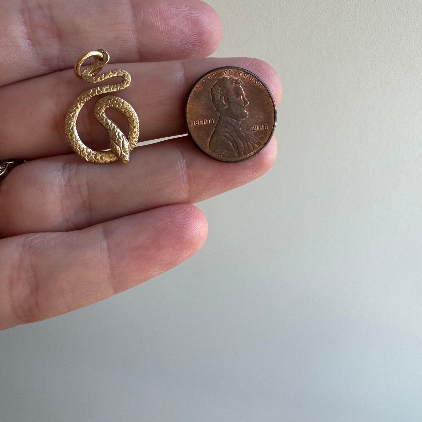 N E W // shedding the old / 14k yellow gold or sterling silver snake pendant