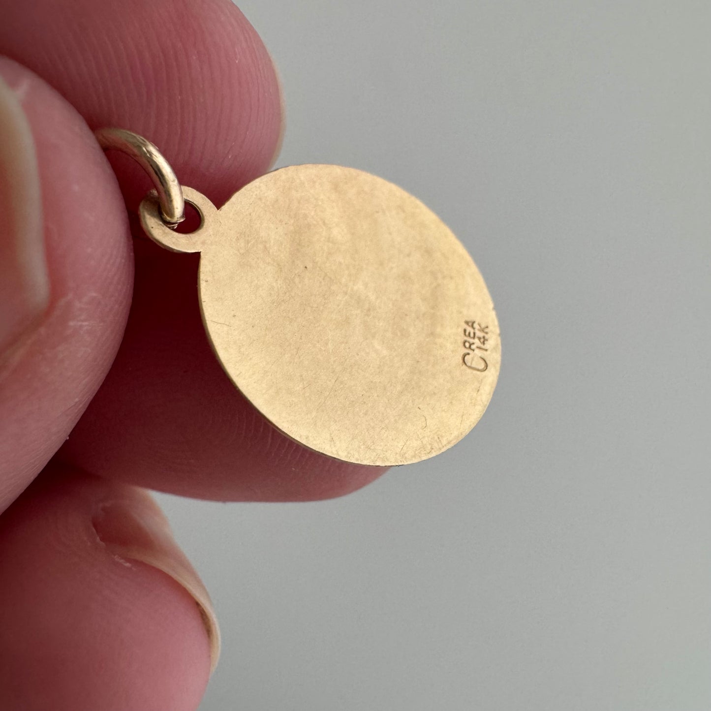 V I N T A G E // dainty bull / 14k yellow gold Taurus zodiac bull by Crea / a charm or pendant