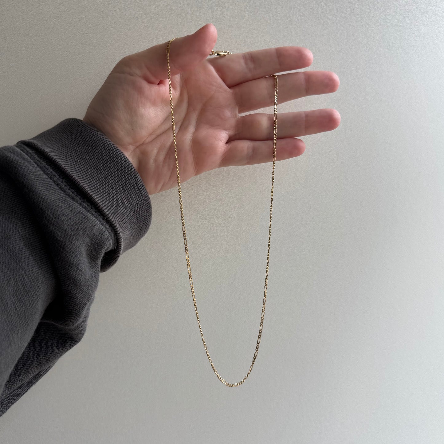 V I N T A G E // everyday figaro / 14k gold figaro chain necklace / 18.75", 3.75g