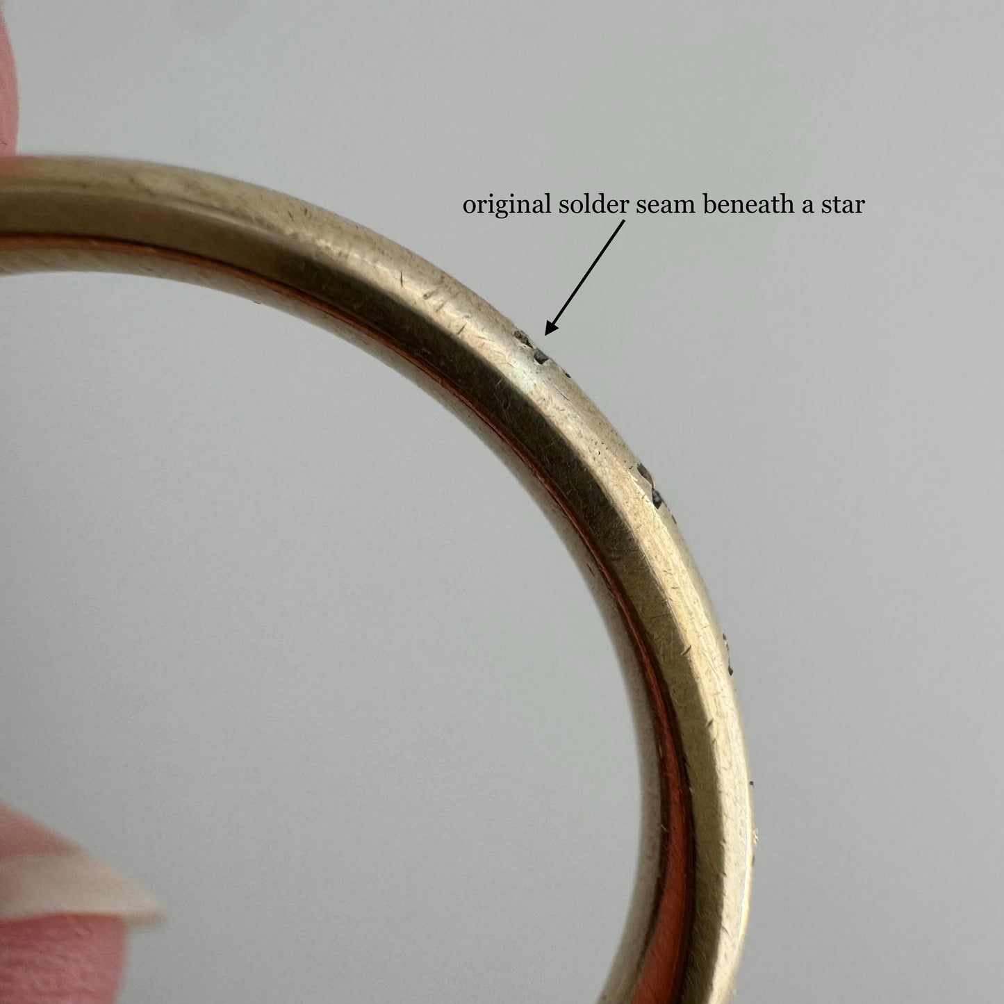 reimagined V I N T A G E // star story / 14k skinny donut band with seven new star-set diamonds / size 12