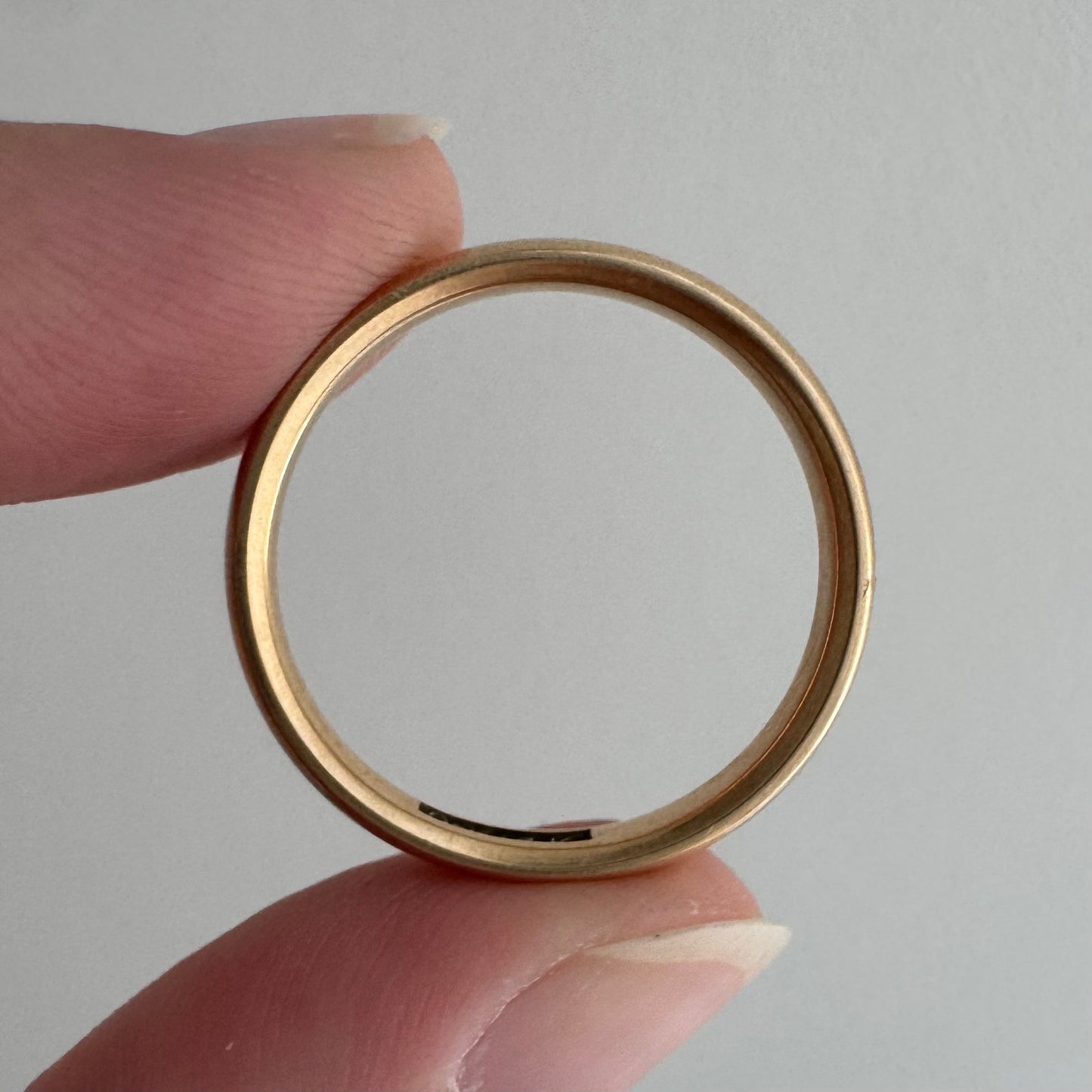 reimagined A N T I Q U E // star story / 14k slightly rosy Ostby Barton comfort fit donut band with five new star-set diamonds / size 8