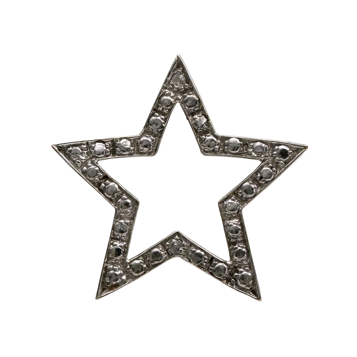 V I N T A G E // classic star / 10k yellow and white gold star with two diamonds / a pendant