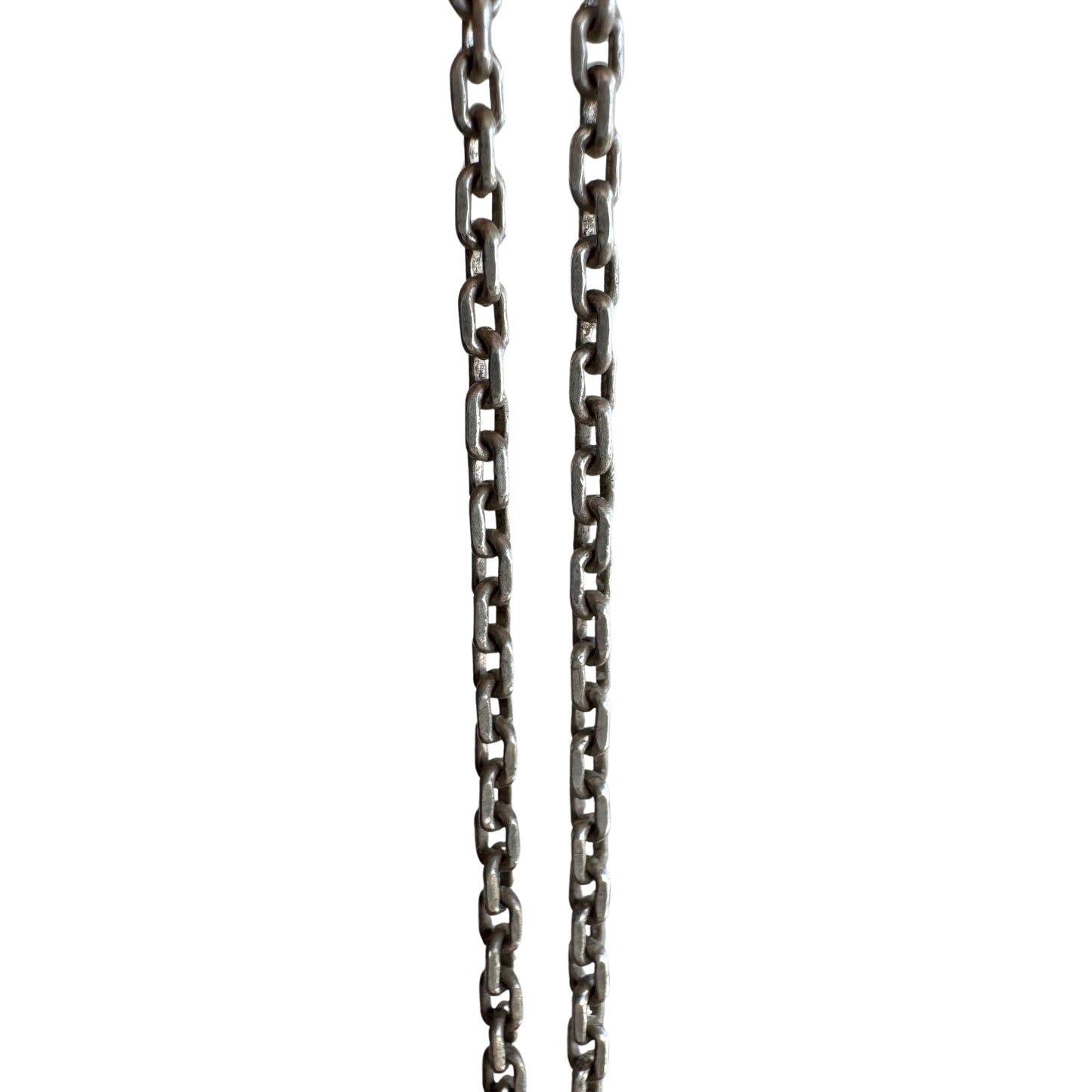 V I N T A G E // dainty biker / sterling silver dainty sturdy biker link chain / 15 3/8", 3g