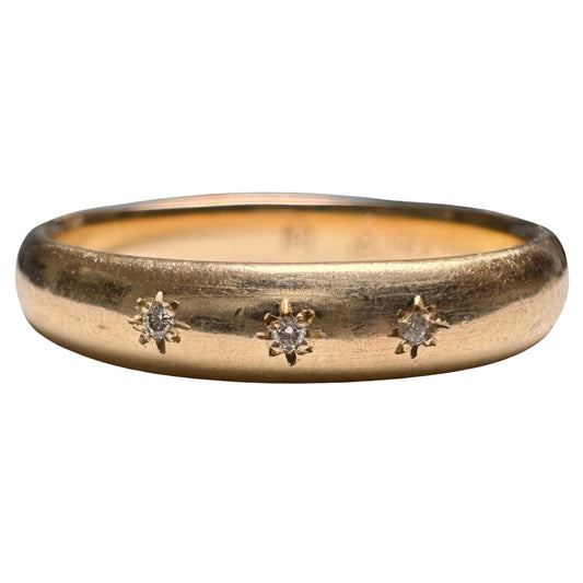 reimagined V I N T A G E // star story / 14k band with three new star-set diamonds / size 6.25