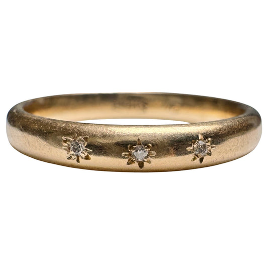 reimagined V I N T A G E // star story / 14k band with three new star-set diamonds / size 5.5