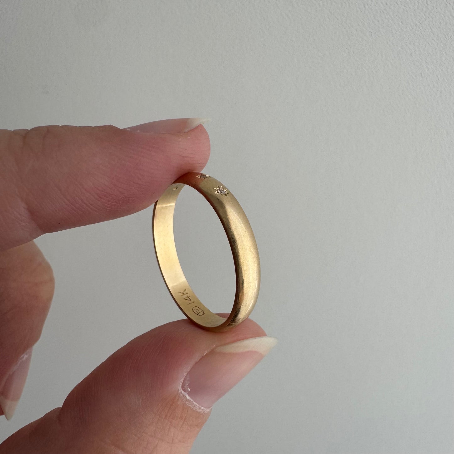 reimagined V I N T A G E // star story / 14k band with three new star-set diamonds / size 7.75