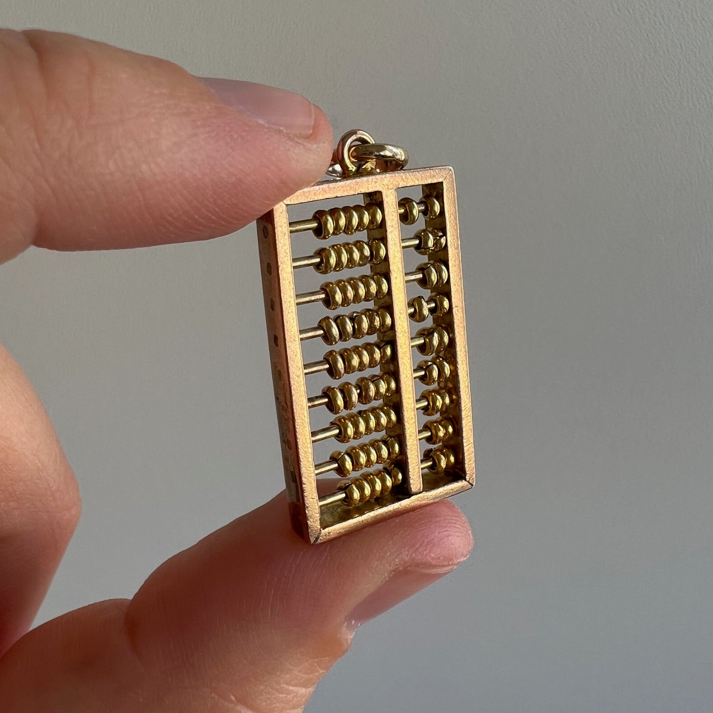 A N T I Q U E // count it up / 14k rose and yellow gold abacus / a pendant