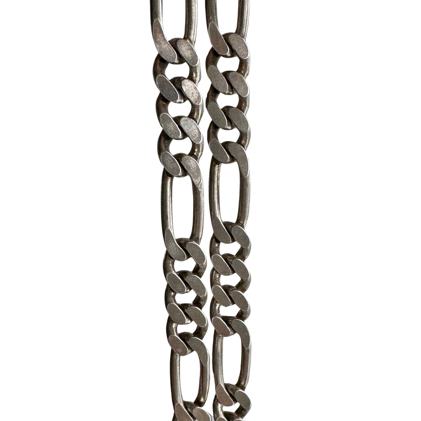 V I N T A G E // classic SOLID figaro / Italy sterling silver figaro chain / 22.25", 41g