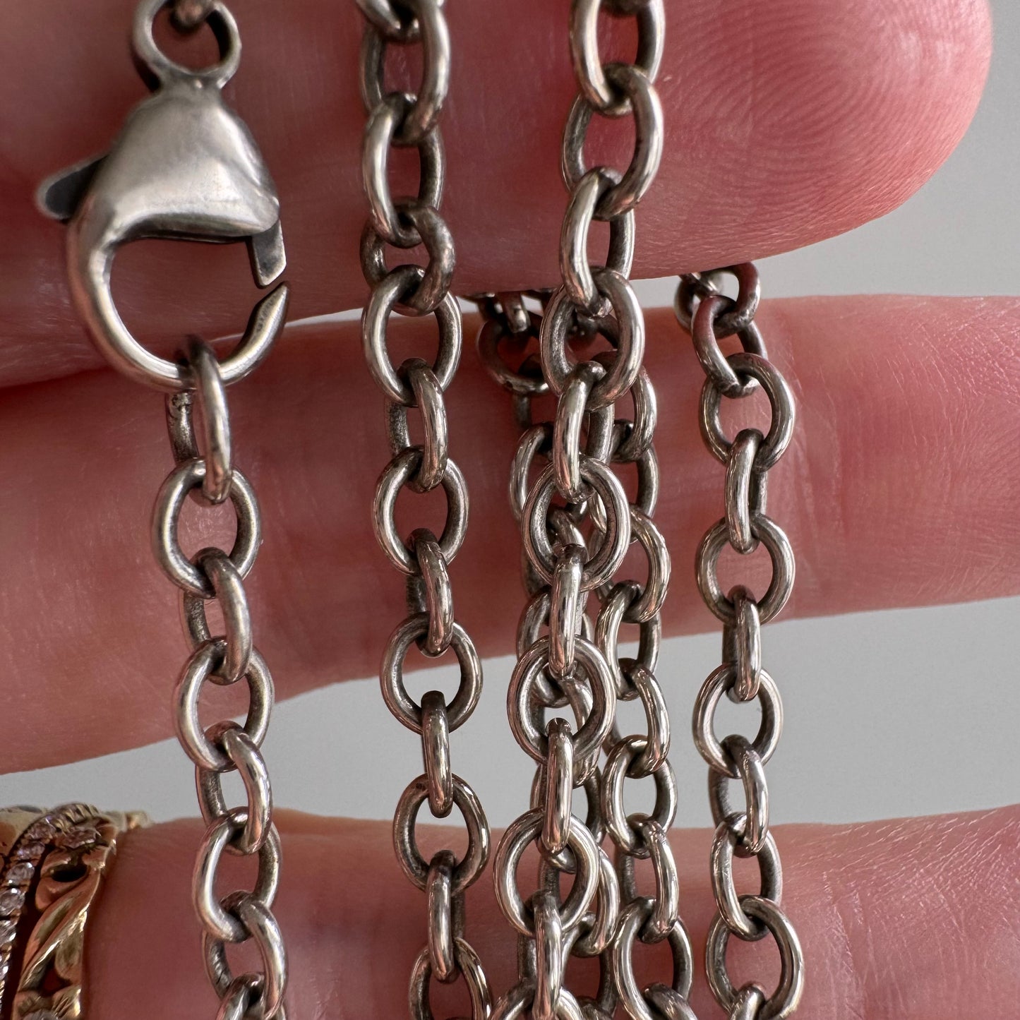 V I N T A G E // everyday cable / sterling silver oval cable chain / 18", 11g