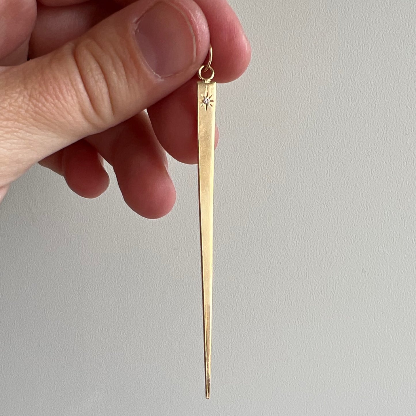 reimagined V I N T A G E // dream pick / 14k yellow gold and diamond toothpick / a pendant