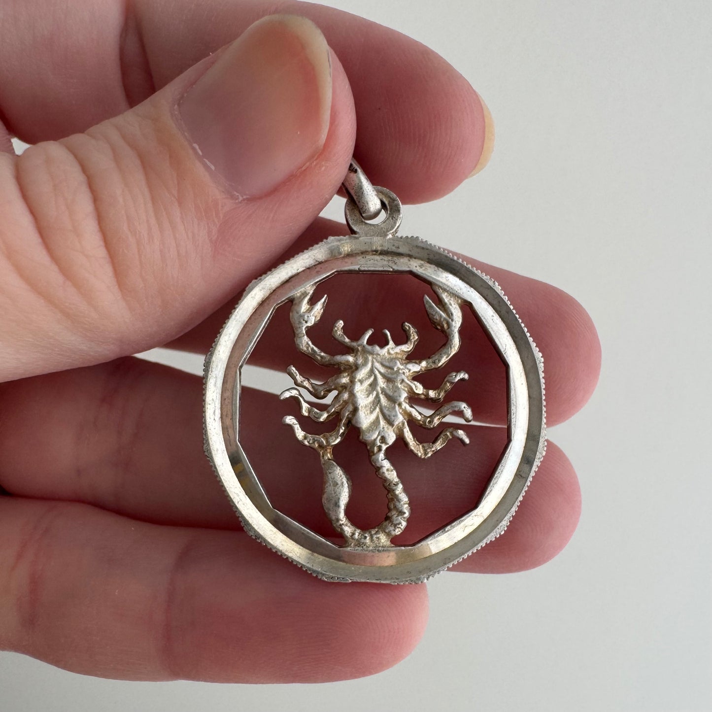 V I N T A G E // the scorpion / sterling silver framed 3D scorpio / a pendant