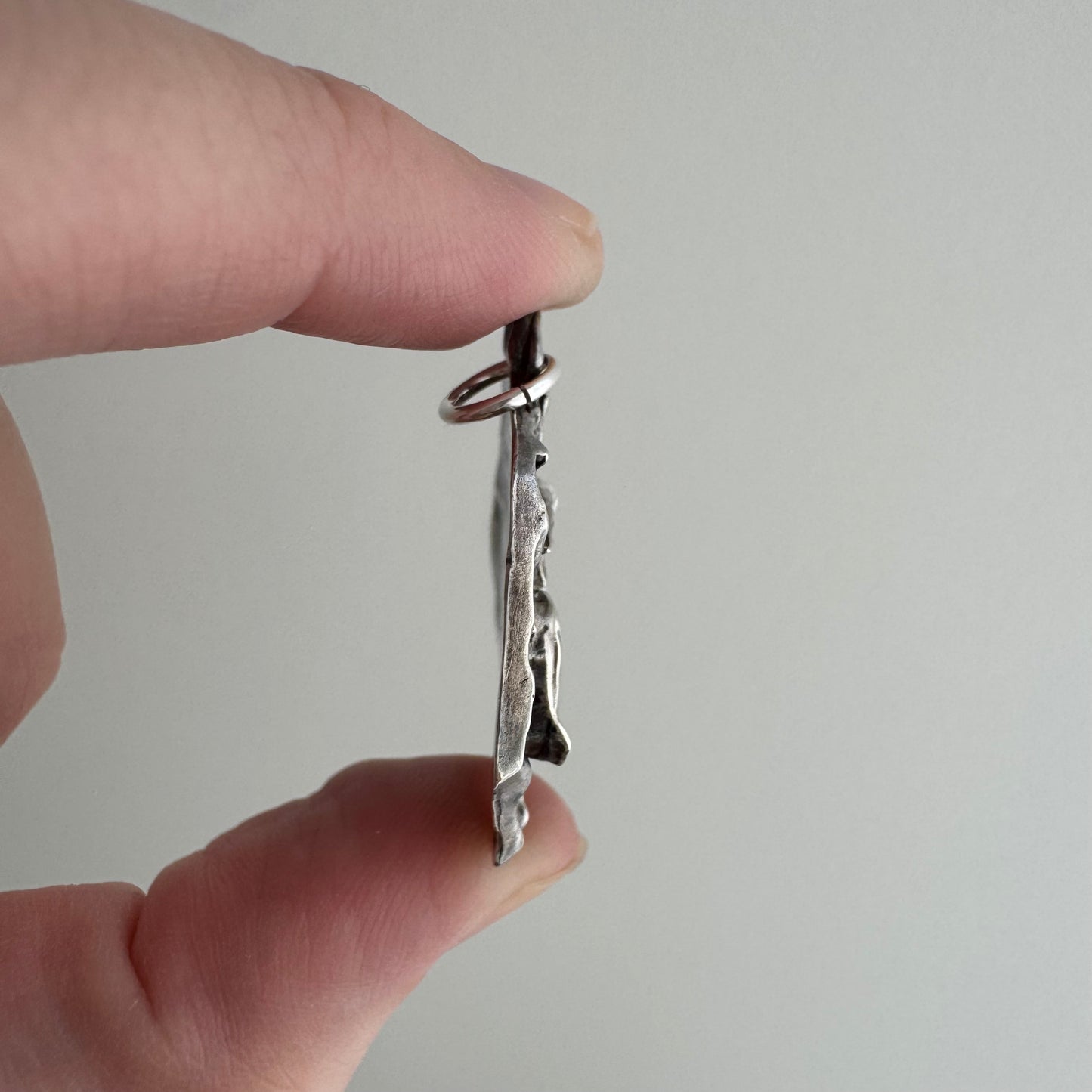 V I N T A G E // synchronized swimming / sterling silver brutalist double fish / a pendant