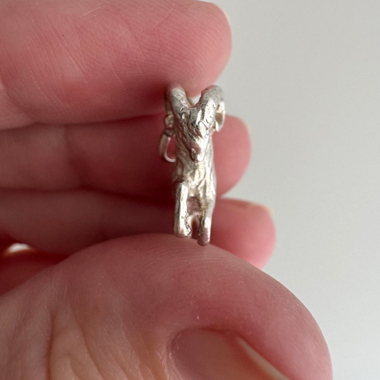 V I N T A G E // ram on the move / sterling silver figural ram / a pendant