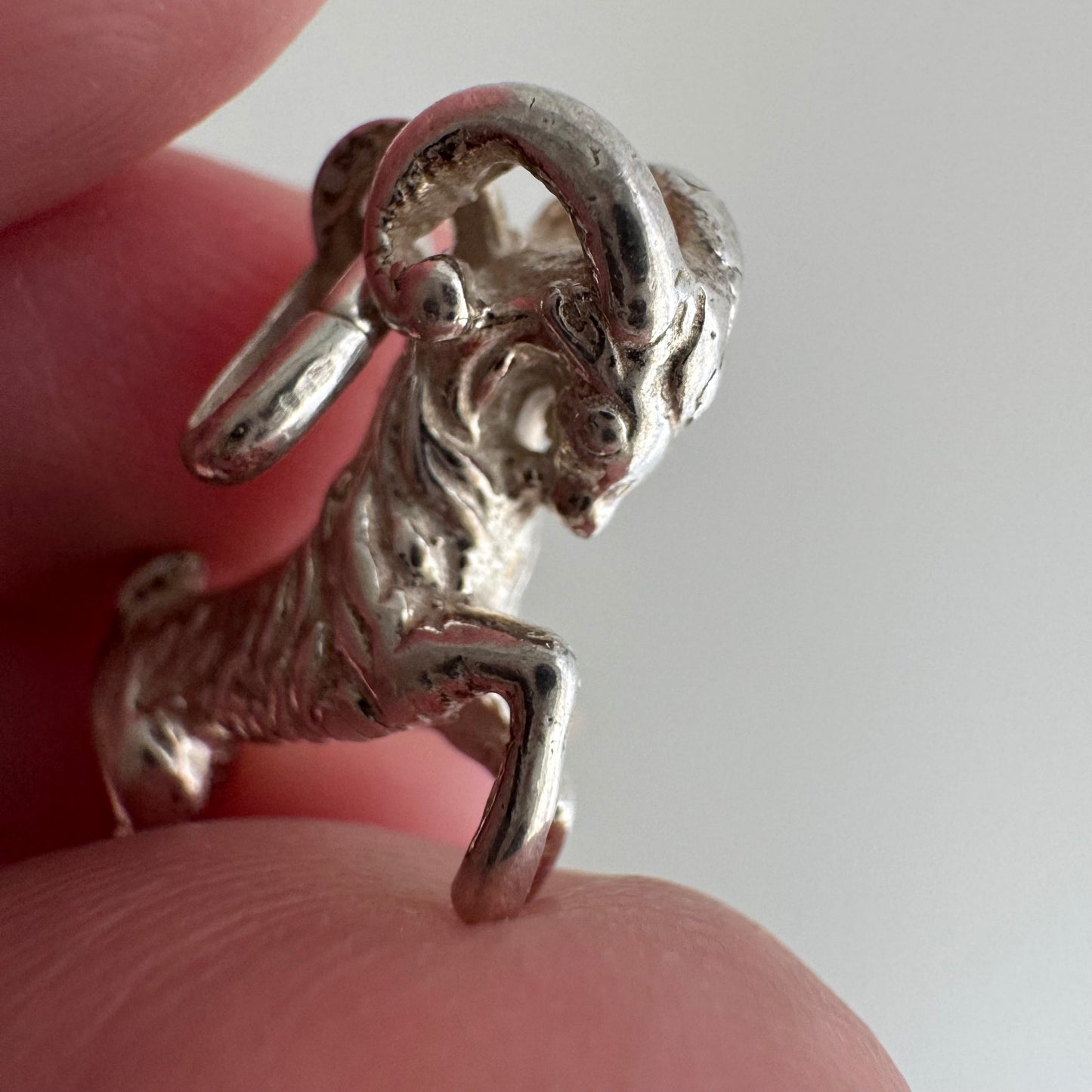 V I N T A G E // ram on the move / sterling silver figural ram / a pendant