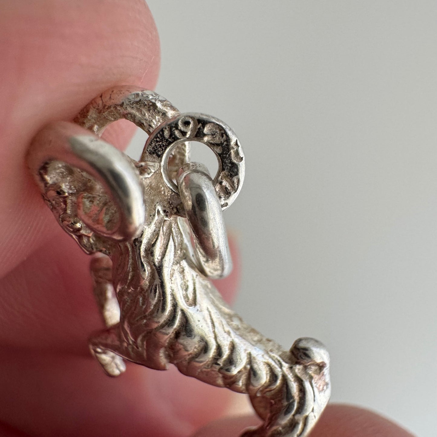 V I N T A G E // ram on the move / sterling silver figural ram / a pendant