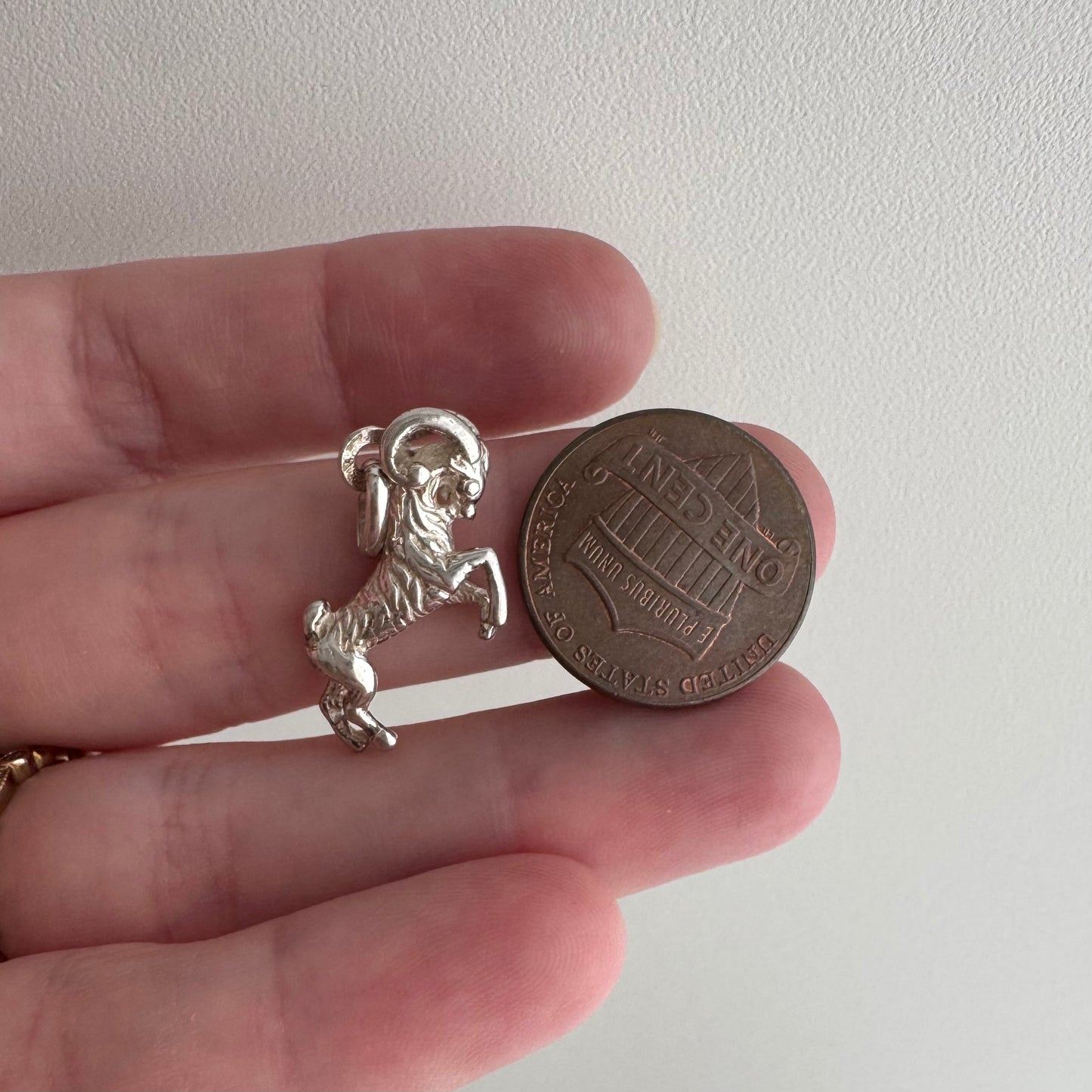 V I N T A G E // ram on the move / sterling silver figural ram / a pendant