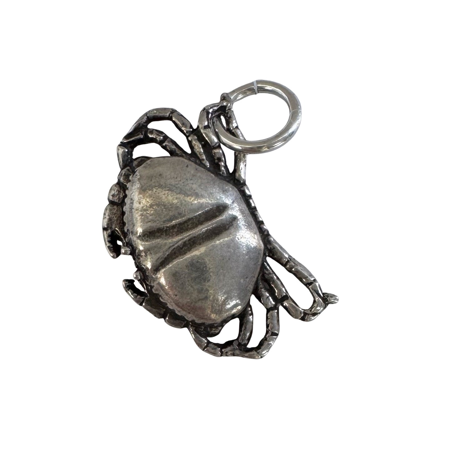 V I N T A G E // cutest crustacean / sterling silver detailed 3D crab / a charm or pendant