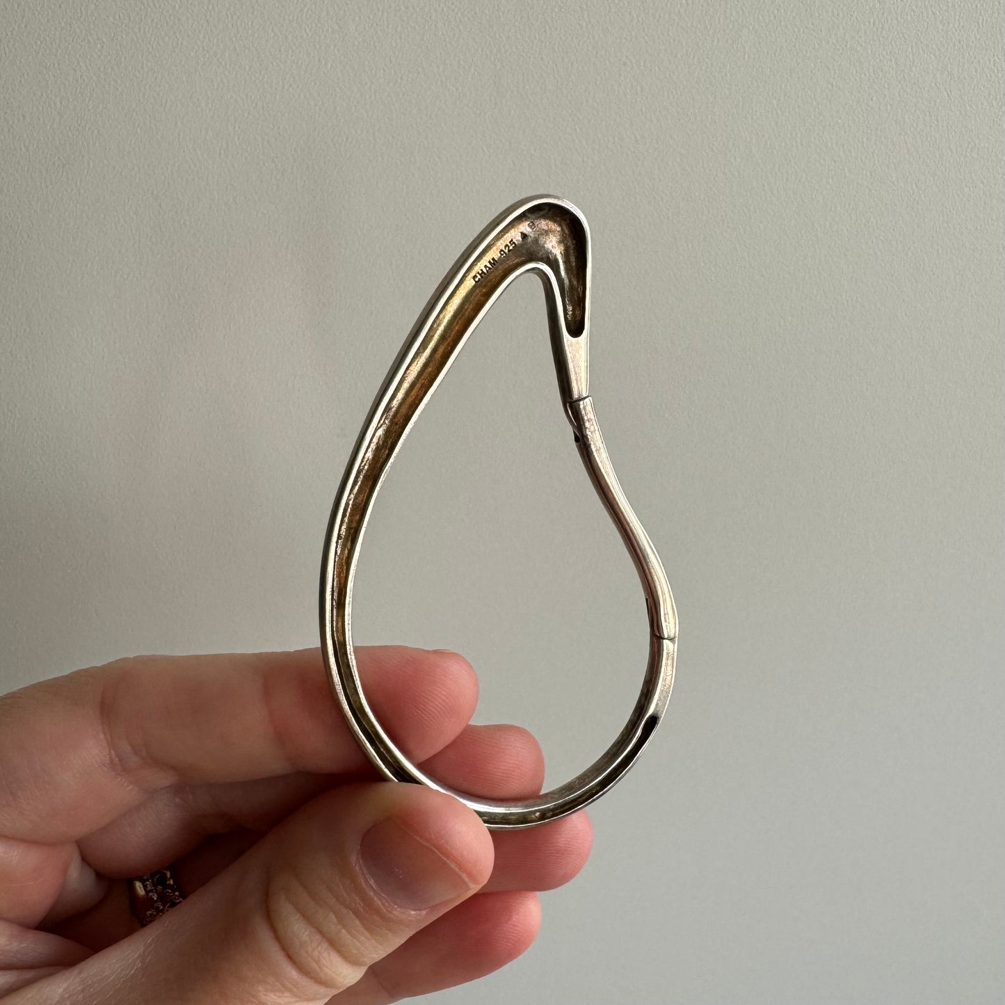 P R E - L O V E D // like a tear / sterling silver CHAMilia carabiner connector / a clasp or keychain