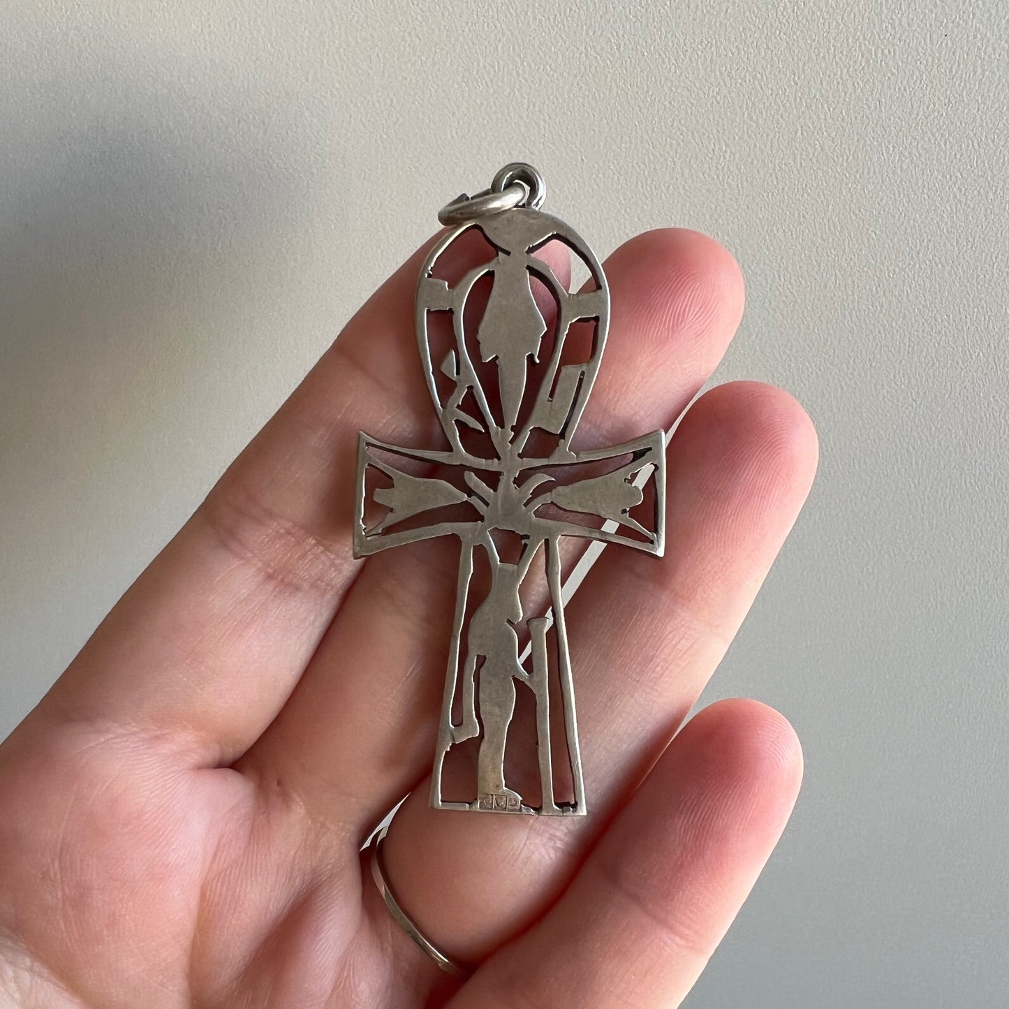 V I N T A G E // adorned key to life / Egyptian sterling silver Ankh / an large pendant