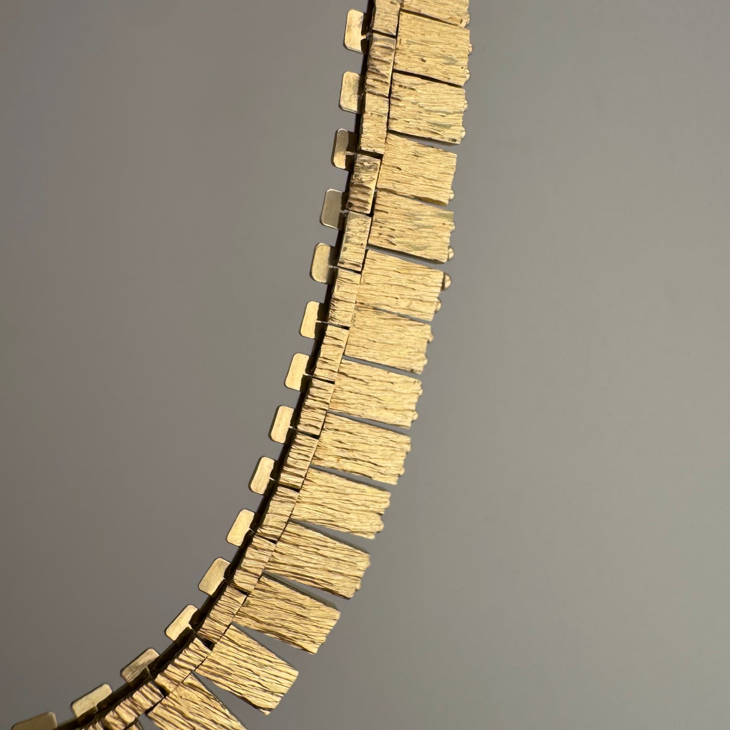 V I N T A G E // 1970s fringe / 14k yellow gold graduated fringe collar necklace, ~16.75", 44.3g(!)