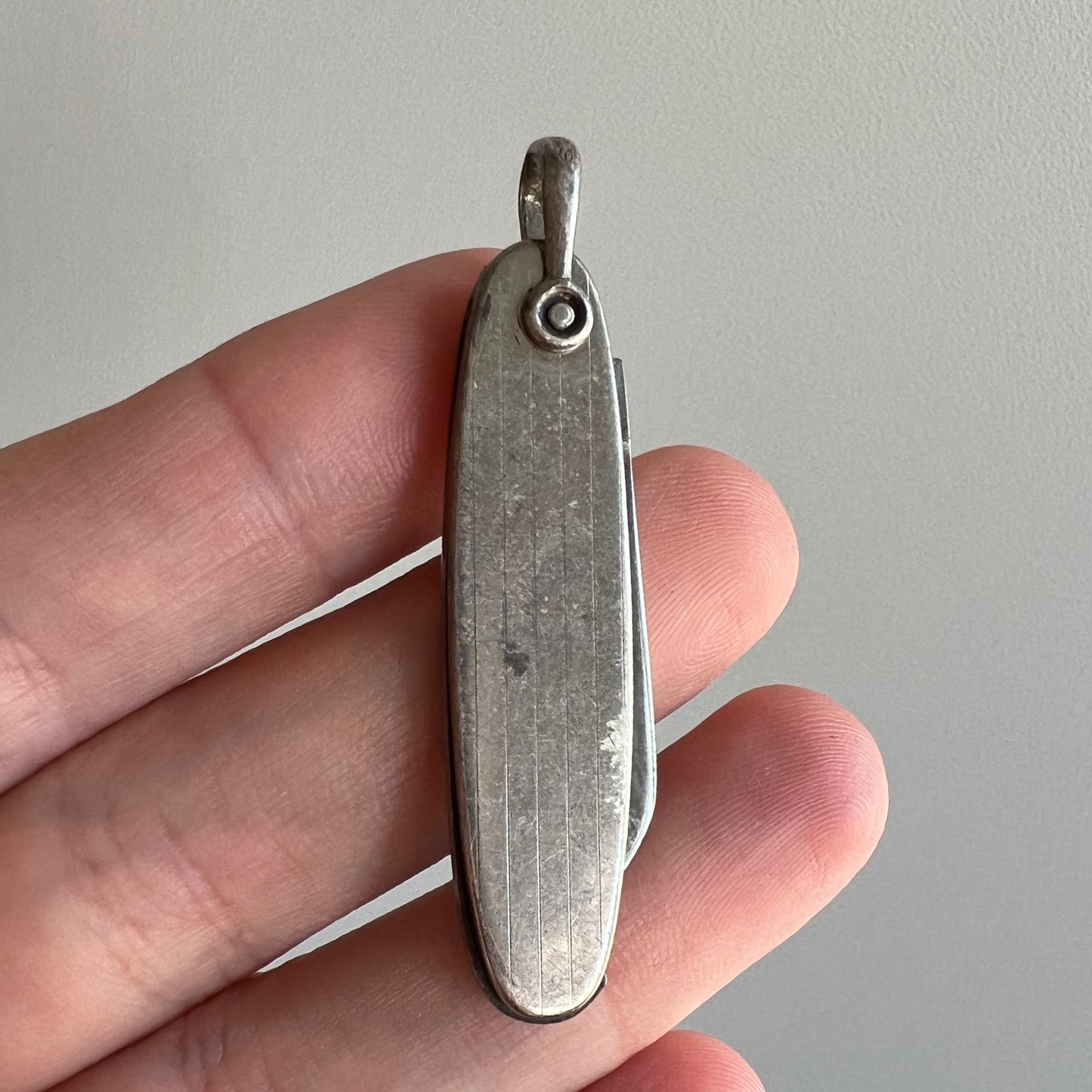 V I N T A G E // tiniest blade / sterling silver tiny pen knife / a pendant