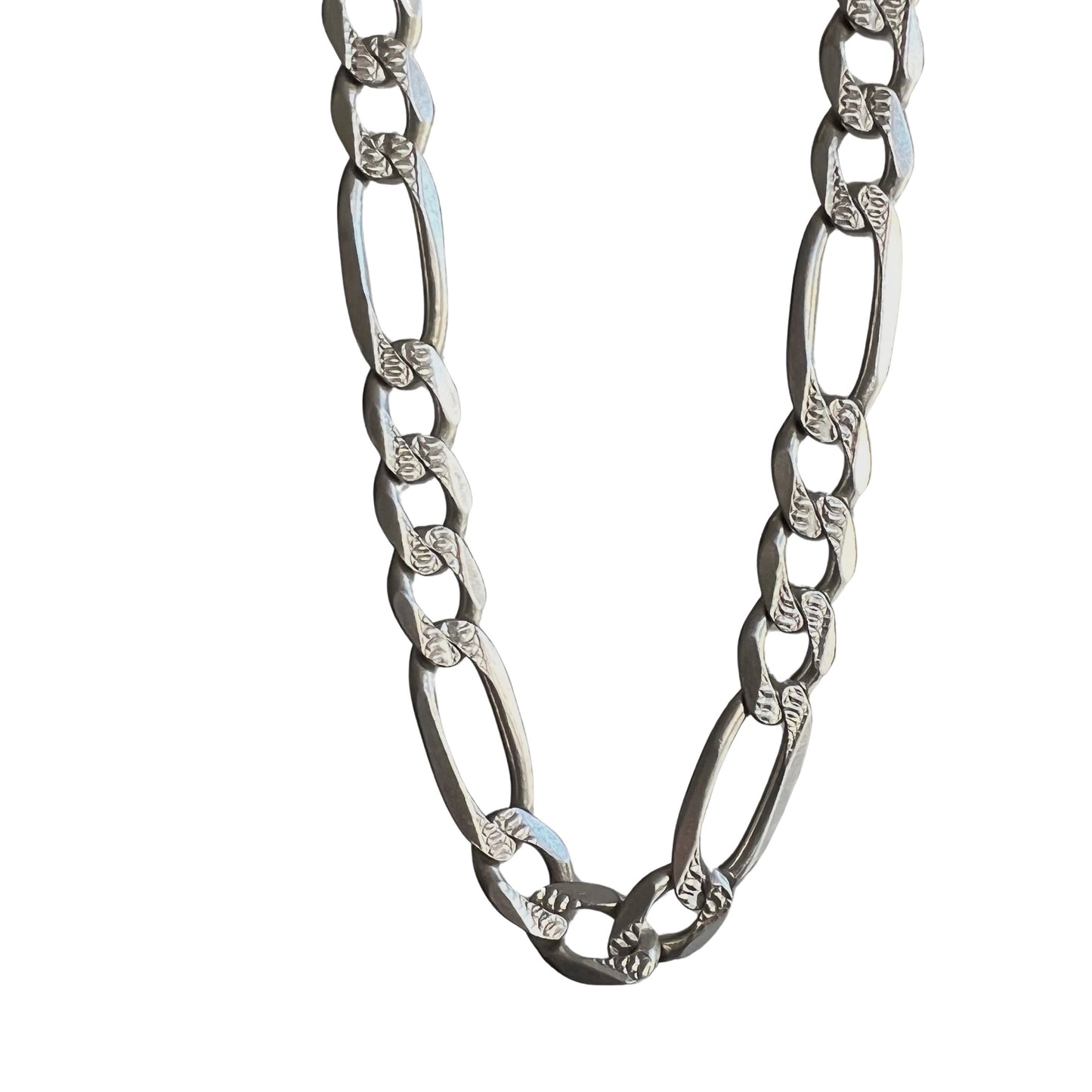 V I N T A G E // double sided figaro / Italy sterling silver figaro chain / 19.75" 28g