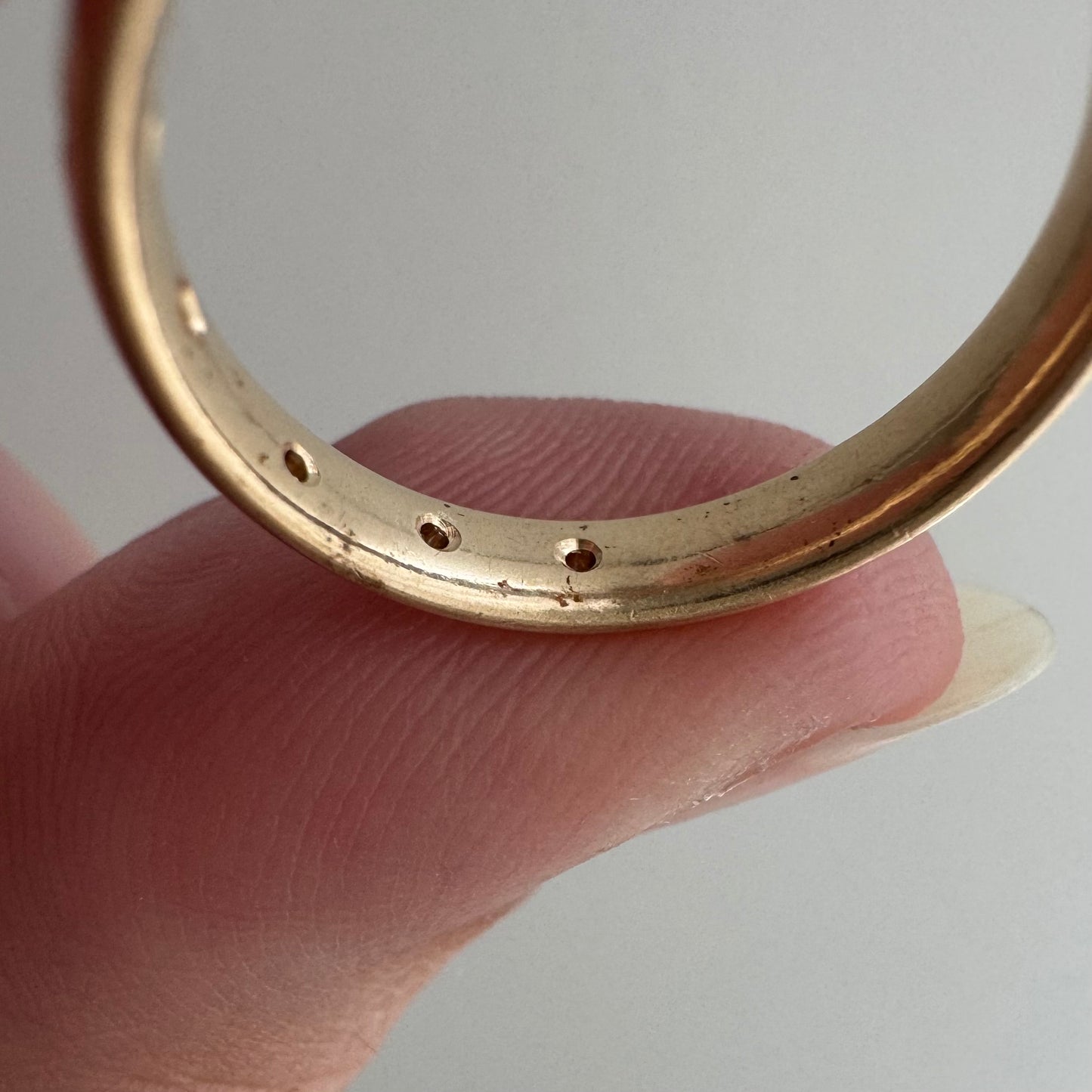 reimagined V I N T A G E // star story / 14k comfort fit band with five new star-set diamonds / size 5.25