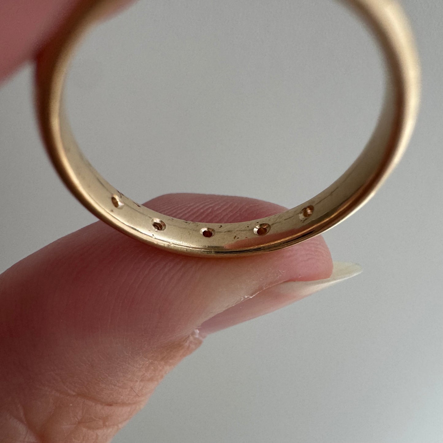 reimagined V I N T A G E // star story / 14k comfort fit band with five new star-set diamonds / size 5.25