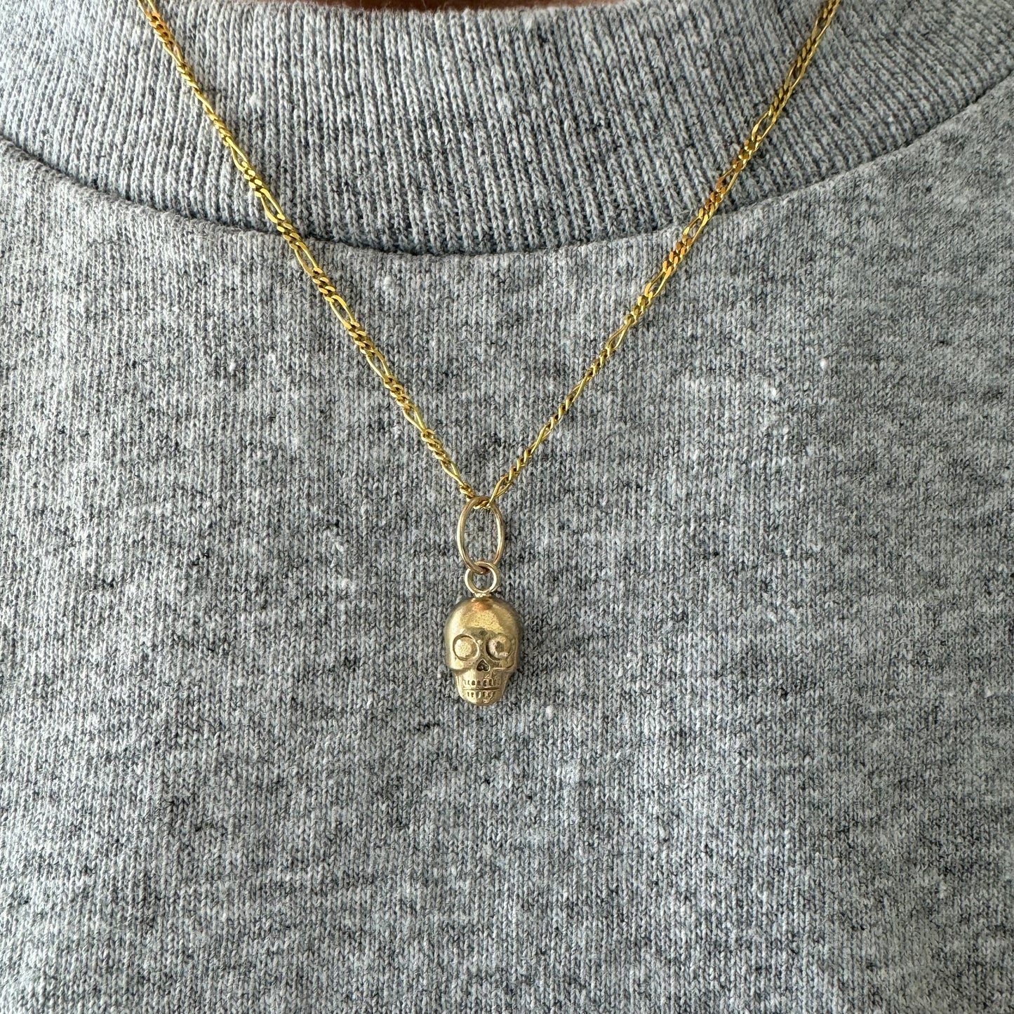 N E W // memento mori grin / 14k yellow gold skull / a pendant