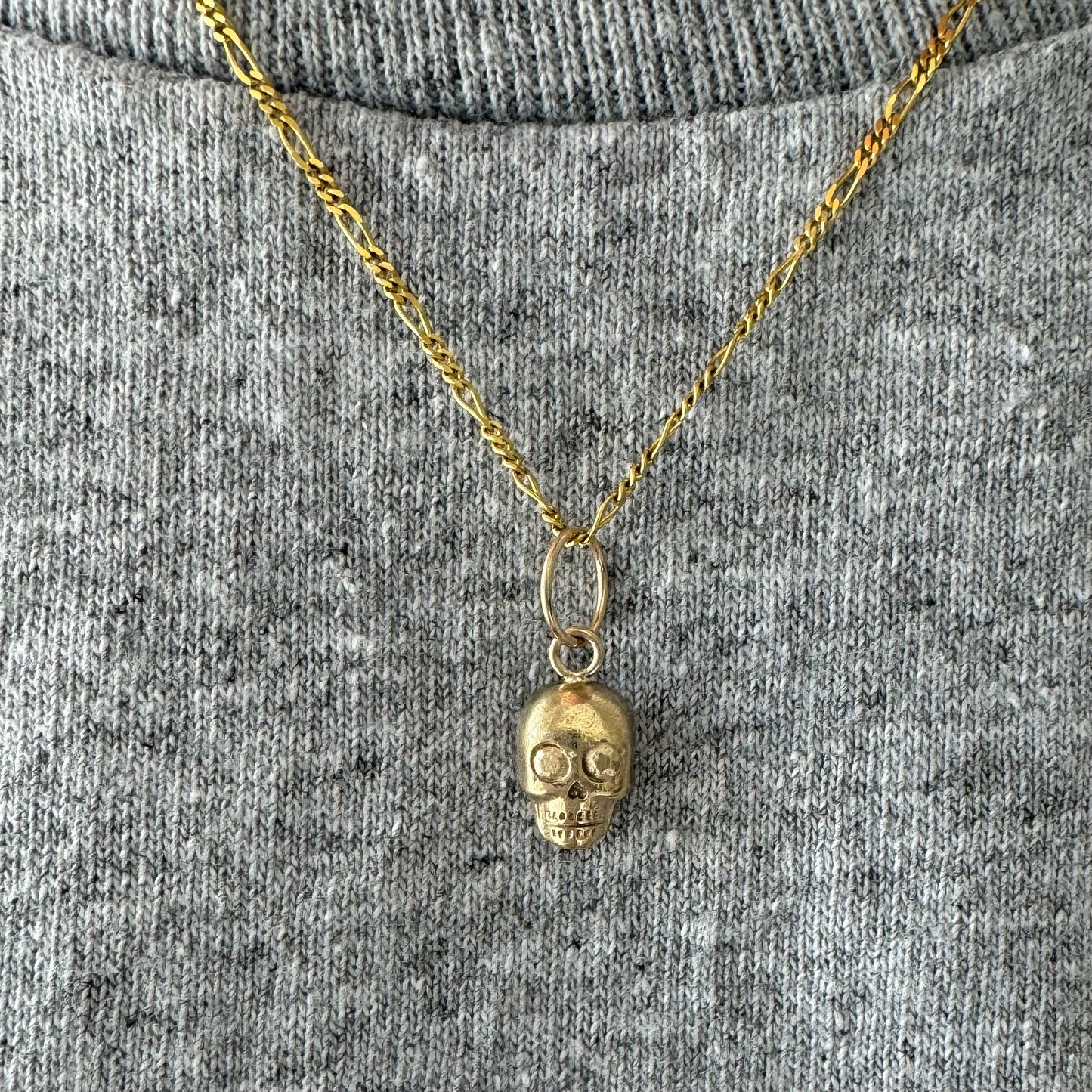 N E W // memento mori grin / 14k yellow gold skull / a pendant