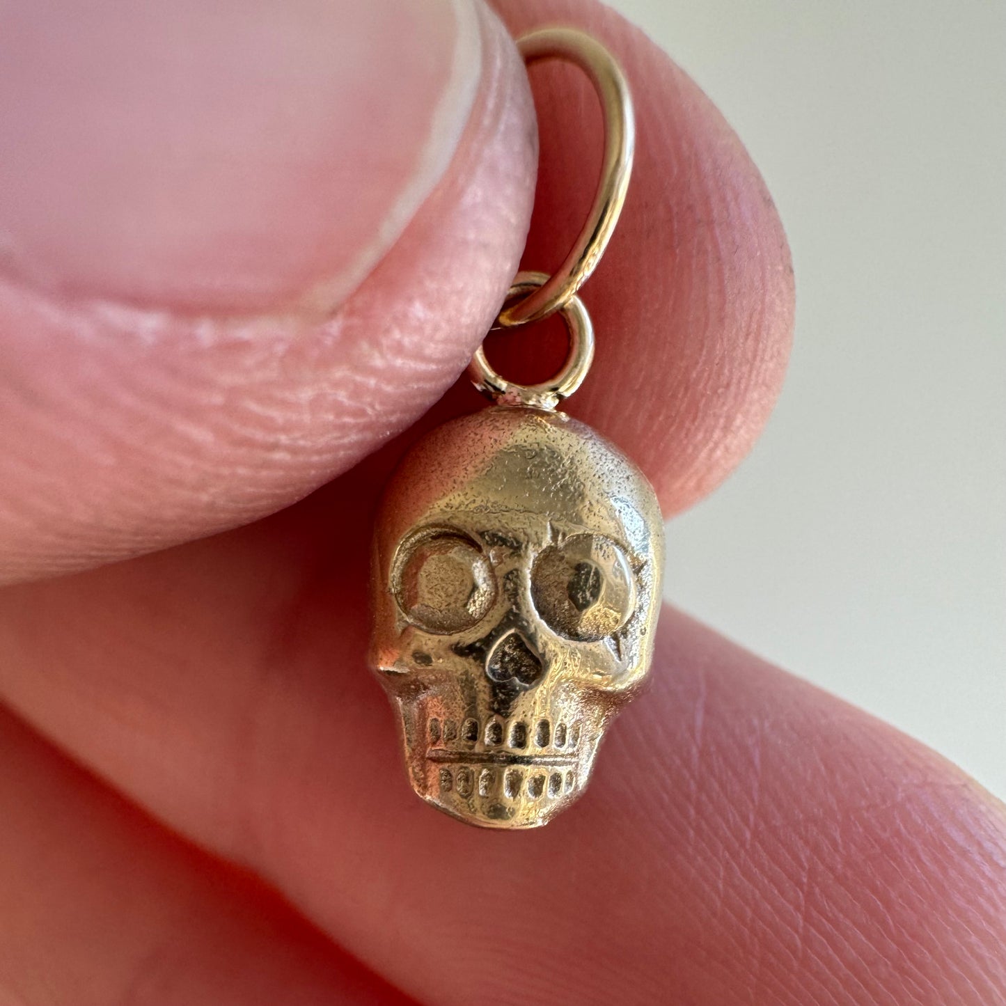 N E W // memento mori grin / 14k yellow gold skull / a pendant