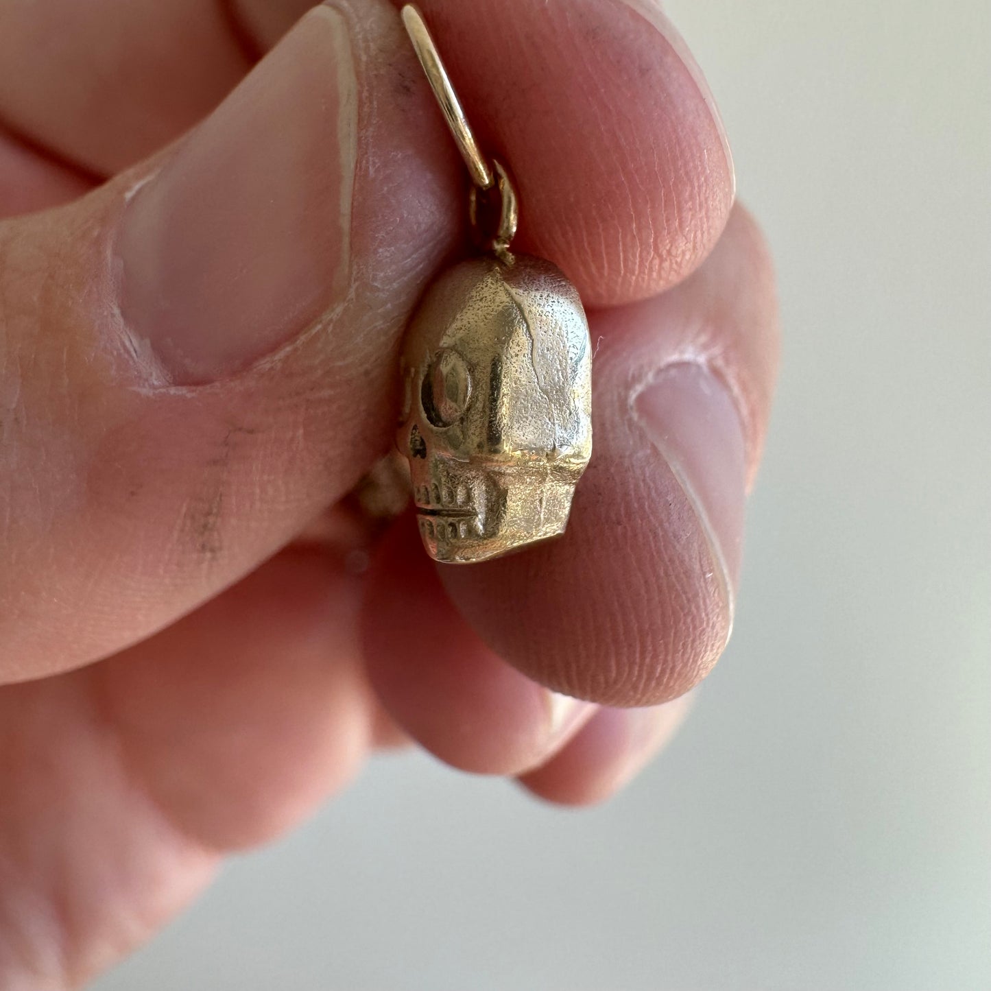 N E W // memento mori grin / 14k yellow gold skull / a pendant