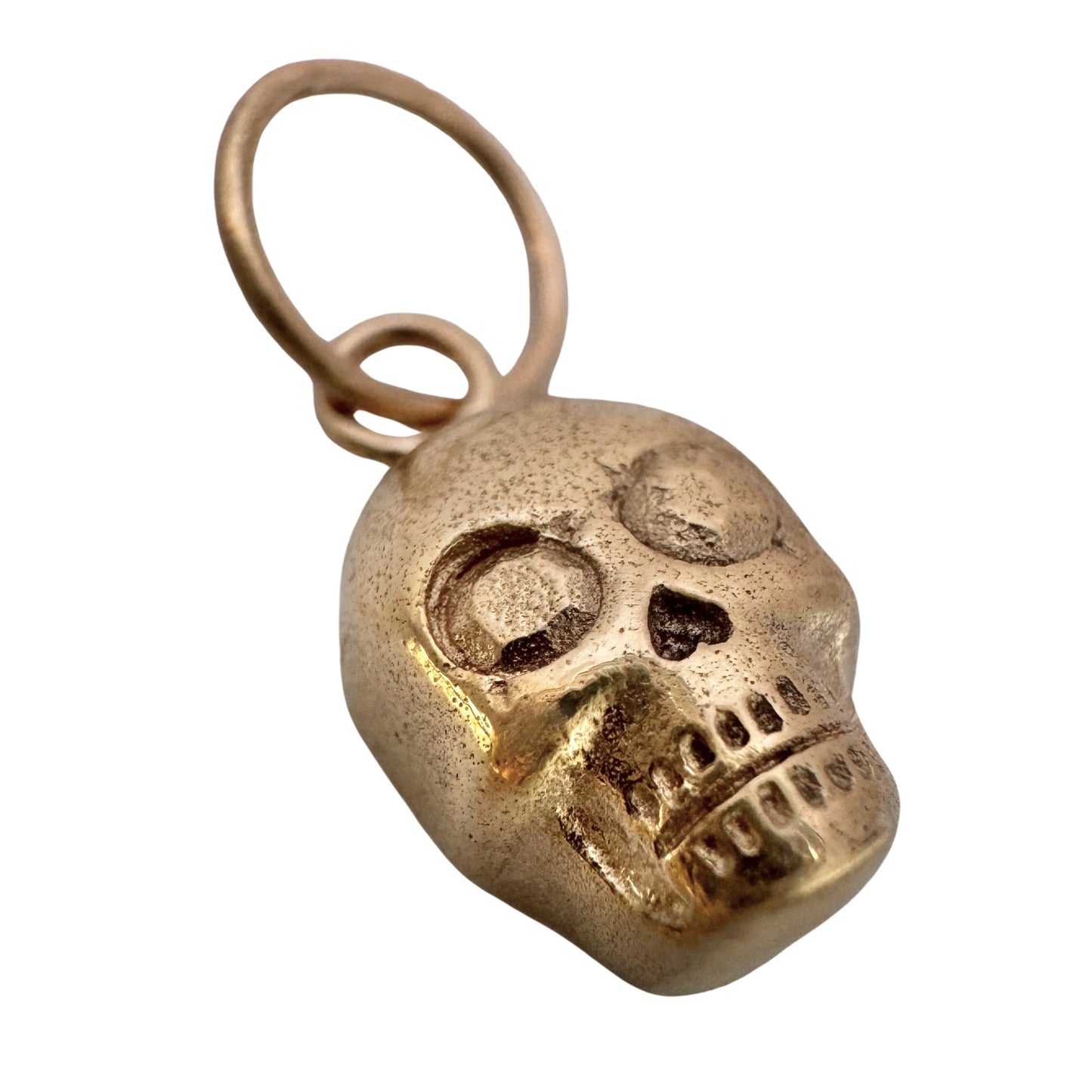 N E W // memento mori grin / 14k yellow gold skull / a pendant