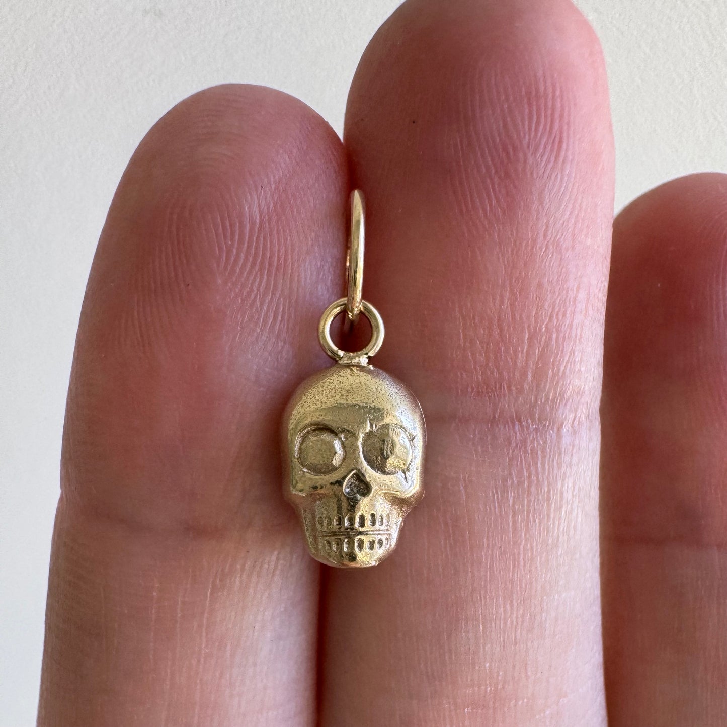 N E W // memento mori grin / 14k yellow gold skull / a pendant