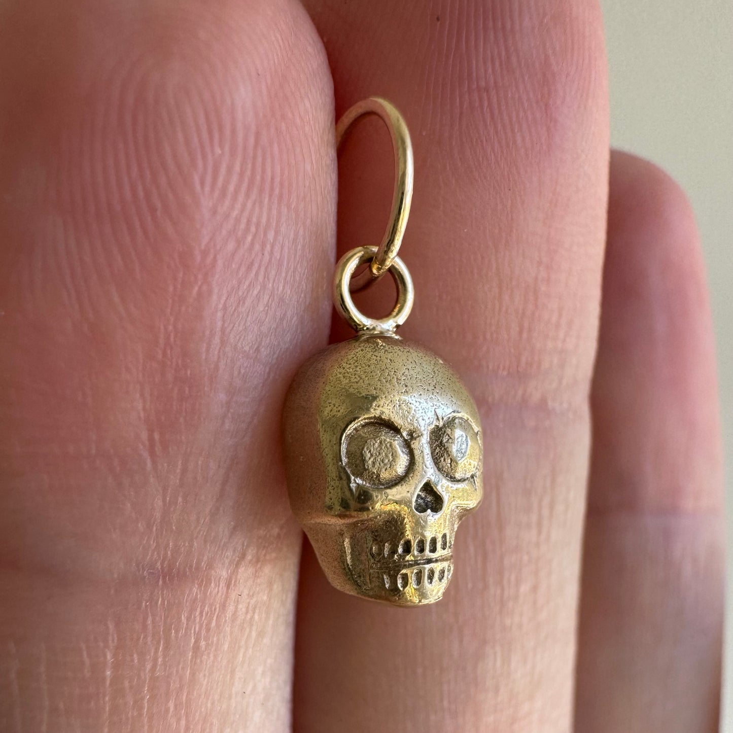 N E W // memento mori grin / 14k yellow gold skull / a pendant