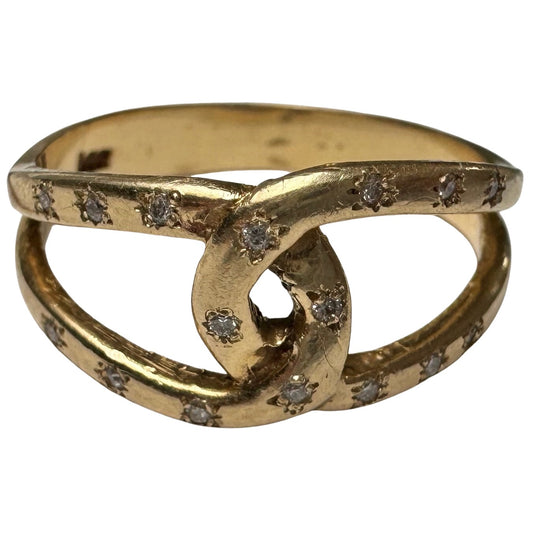 reimagined V I N T A G E // star story / 14k linked band with 16 new star-set diamonds / size 8-8.25