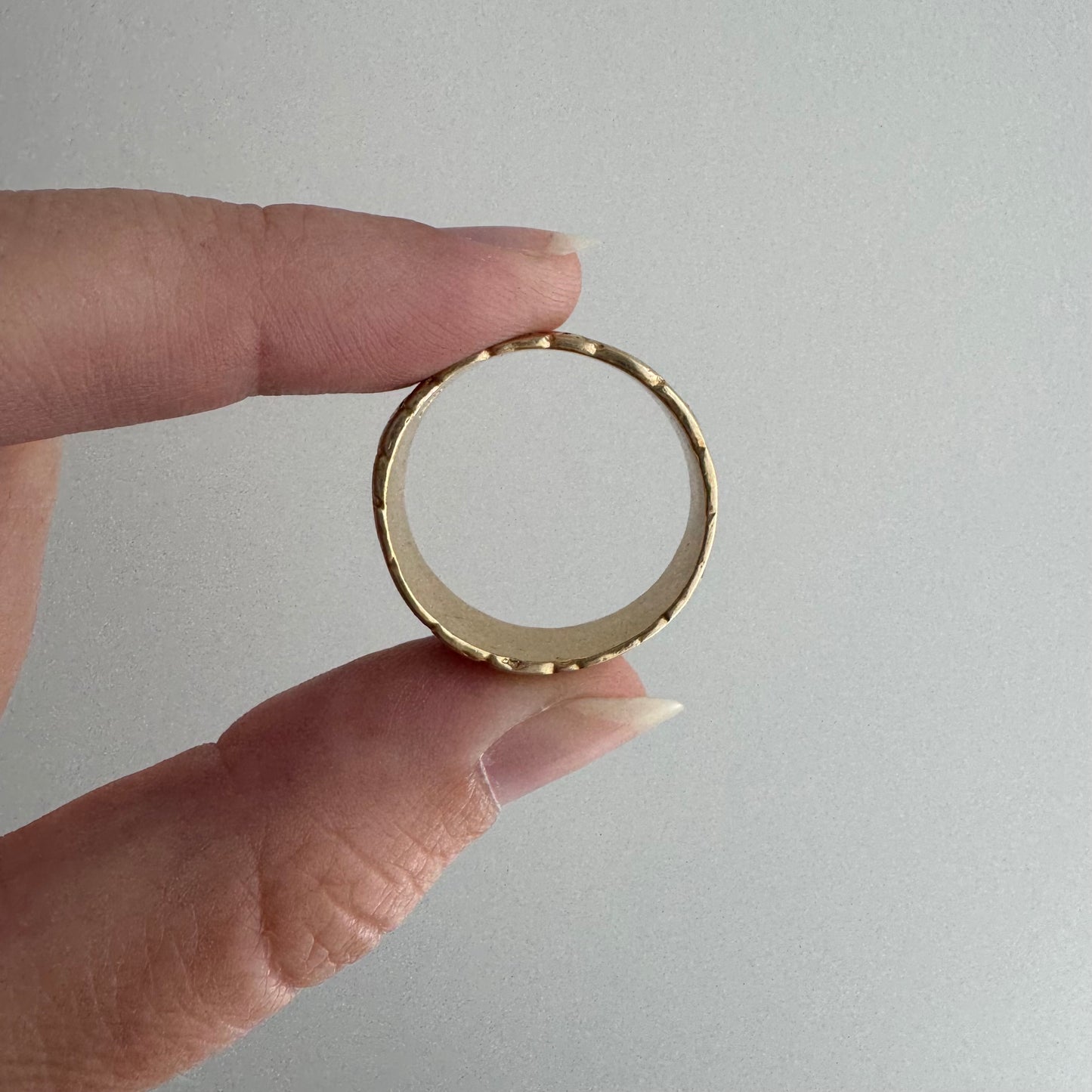 reimagined V I N T A G E // star story / 14k wide nugget band with 23 new star-set diamonds / size 9ish